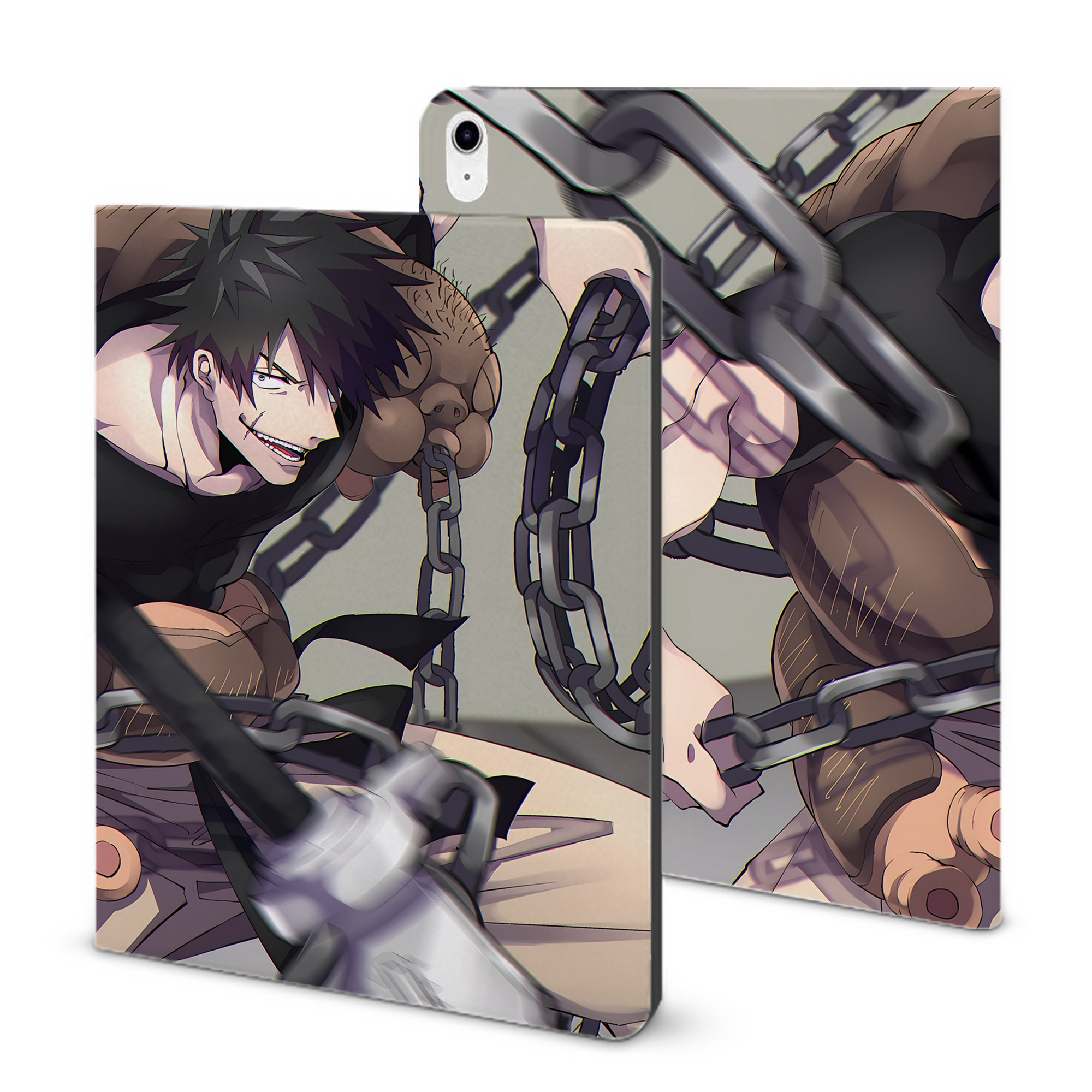 （画像用） 呪術廻戦 Jujutsu Kaisen IPad ケース ブック型 PUレザー TPU 耐衝撃 軽量 薄型 ペン収納なし 全面保護 IPad 各モデル対応